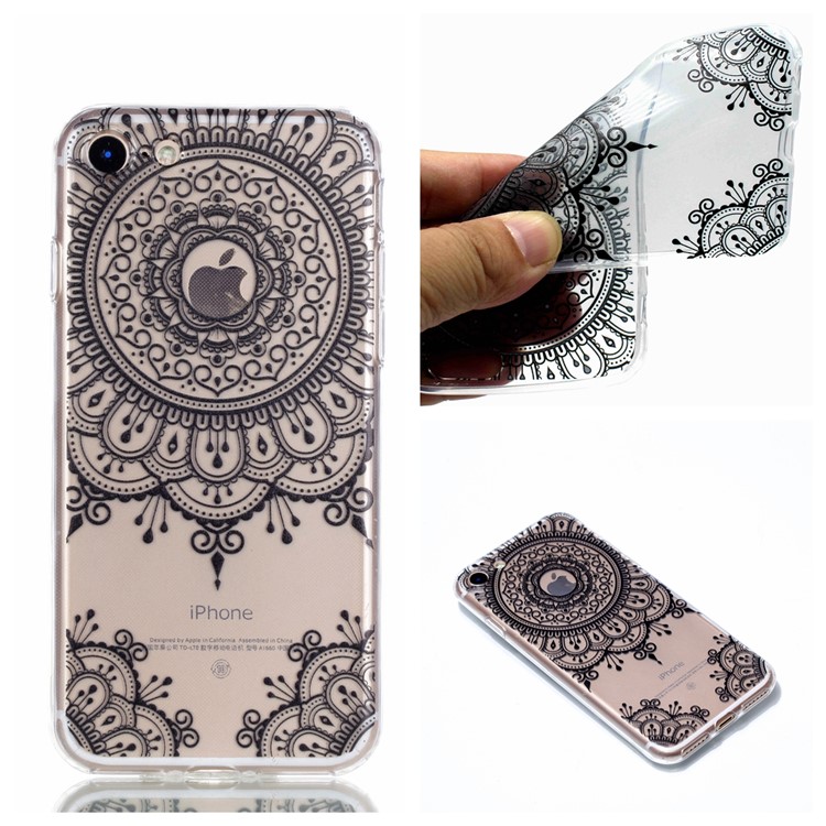 

Шаблон Печати Мягкой Крышки Телефона TPU Для Iphone 8 / 7 4,7 Дюйма - Кружевной Узор, iPhone 8 4.7 inch
