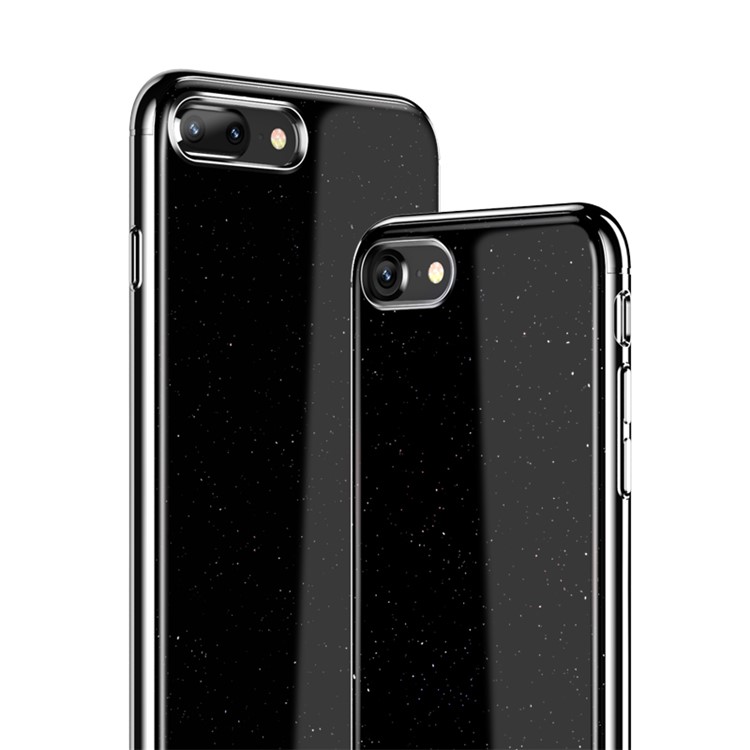 USAMS Glitter Star Series 3-in-1 Plastic Electroplating Case for iPhone 8 Plus / 7 Plus 5.5 inch - Black-3