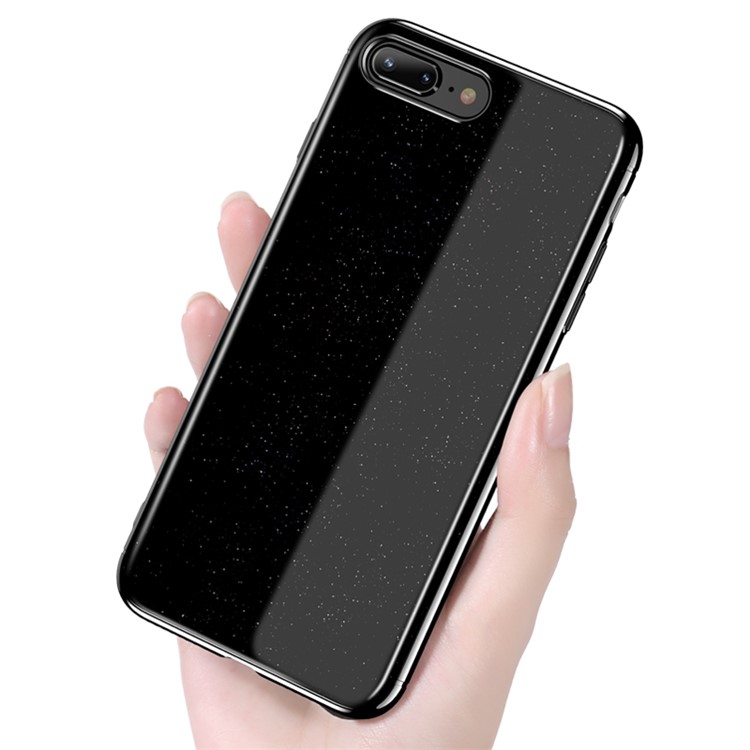 USAMS Glitter Star Series 3-in-1 Plastic Electroplating Case for iPhone 8 Plus / 7 Plus 5.5 inch - Black-4