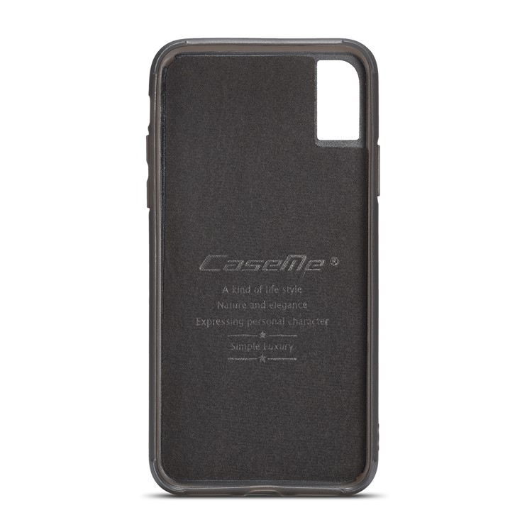 CASEME Estojo De Couro Destacável 2-em-1 Para Carteira De Couro Para Iphone X / 10 5.8 Polegadas - Preto-9