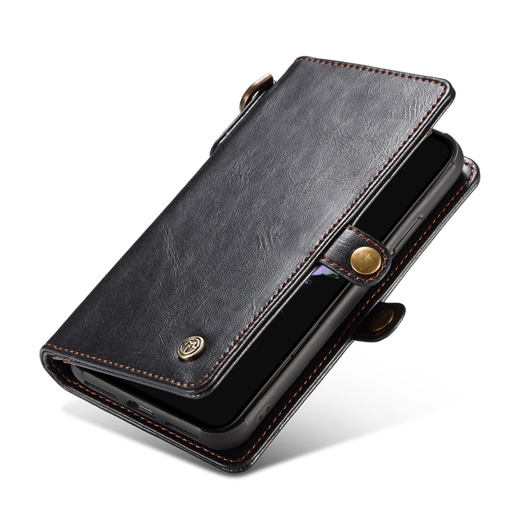 CASEME Estojo De Couro Destacável 2-em-1 Para Carteira De Couro Para Iphone X / 10 5.8 Polegadas - Preto-15