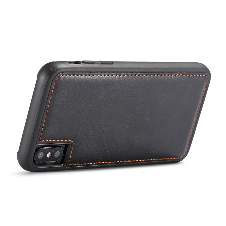 CASEME Estojo De Couro Destacável 2-em-1 Para Carteira De Couro Para Iphone X / 10 5.8 Polegadas - Preto-18