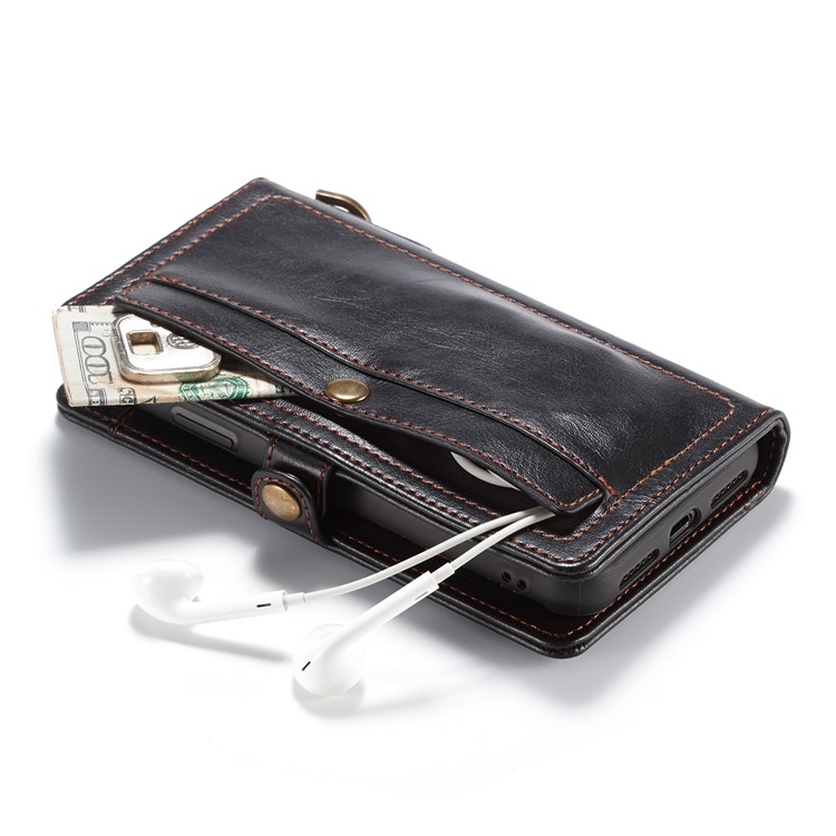 CASEME Estojo De Couro Destacável 2-em-1 Para Carteira De Couro Para Iphone X / 10 5.8 Polegadas - Preto-20