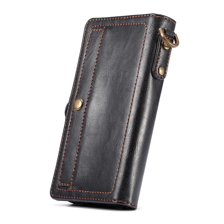 CASEME Estojo De Couro Destacável 2-em-1 Para Carteira De Couro Para Iphone X / 10 5.8 Polegadas - Preto-7