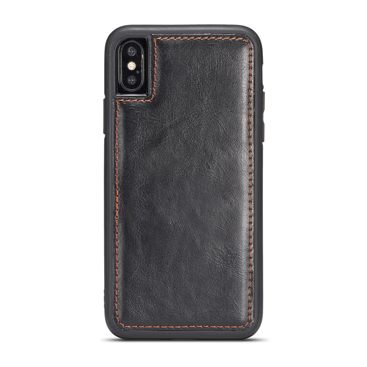 CASEME Estojo De Couro Destacável 2-em-1 Para Carteira De Couro Para Iphone X / 10 5.8 Polegadas - Preto-8