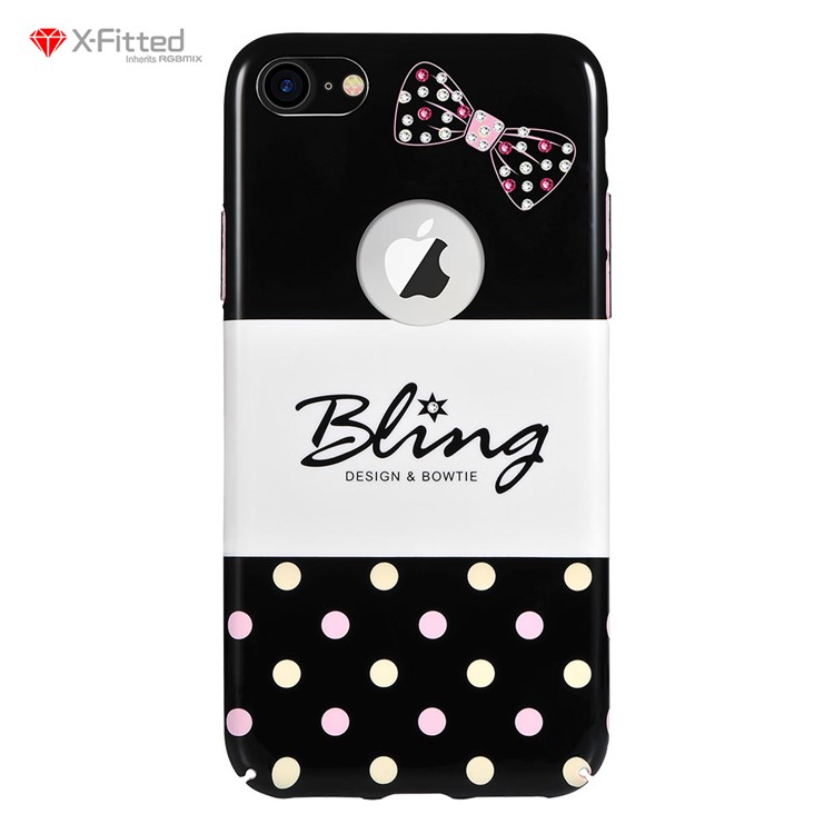 

X-FITTED Для Iphone 8/7 4,7-дюймовый 3D-узор С Шарниром Для ПК С Жестким Диском Для Телефона - Горный Хрусталь / Точек