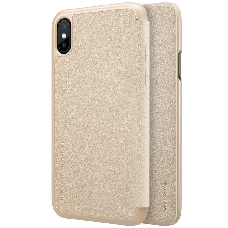 

NILLKIN Искристый Серии Фолиант Кожаный Чехол Для Iphone X - Золото
