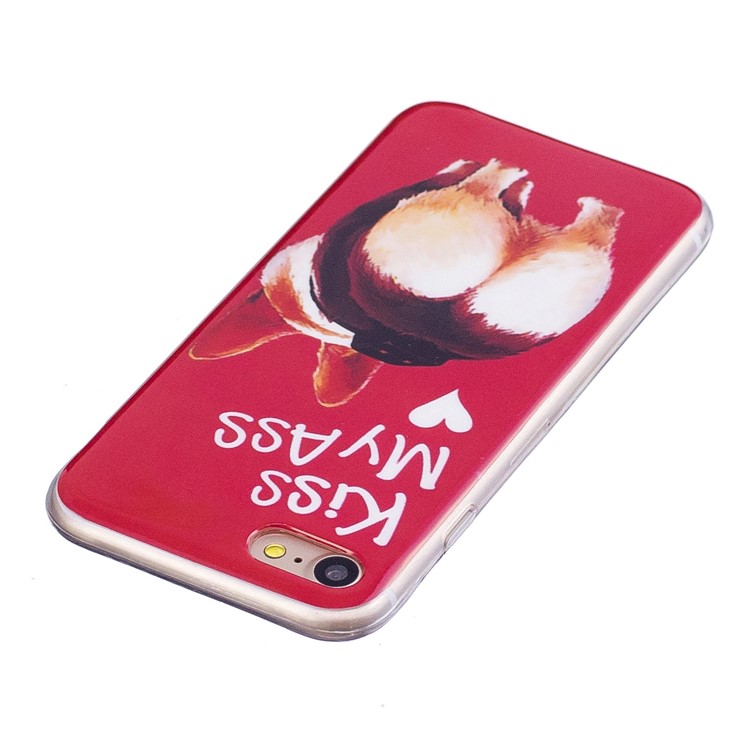 Pattern Printing TPU Noctilucent Case for iPhone 8/7 - Corgi Butt-4