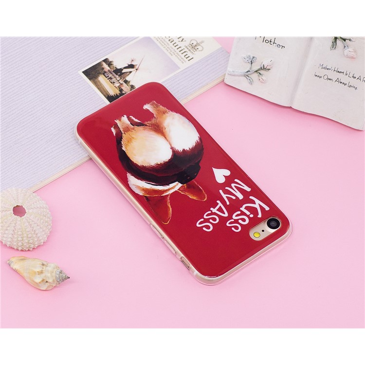 Pattern Printing TPU Noctilucent Case for iPhone 8/7 - Corgi Butt-7
