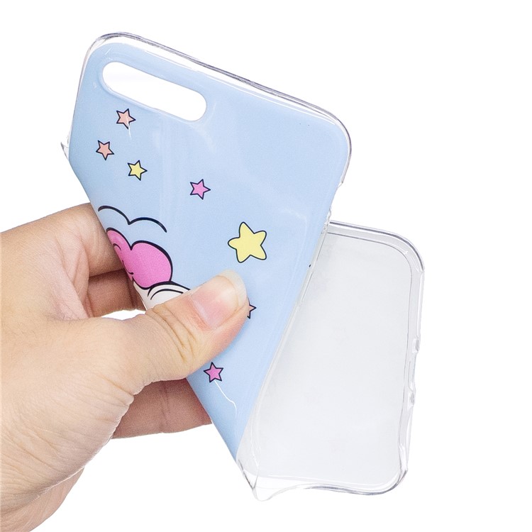 Luminous IMD Patterned Soft TPU Back Phone Case for iPhone 8 Plus / 7 Plus - Unicorn and Star-5