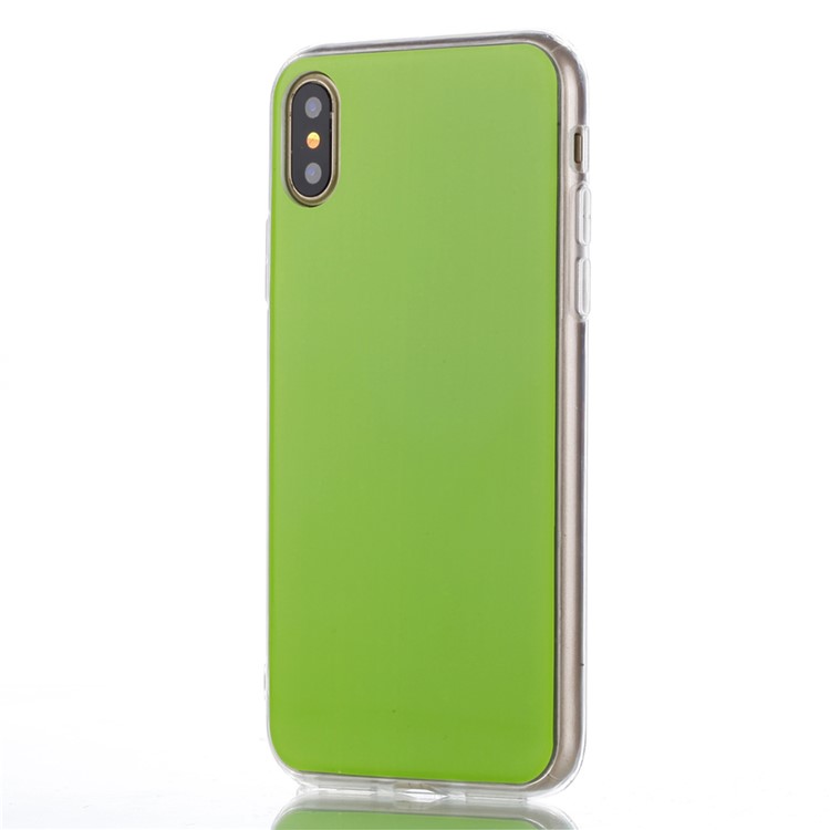 Anti-scratch Soft TPU Inside Film Sticker Cell Phone Cover for iPhone X - Green-2