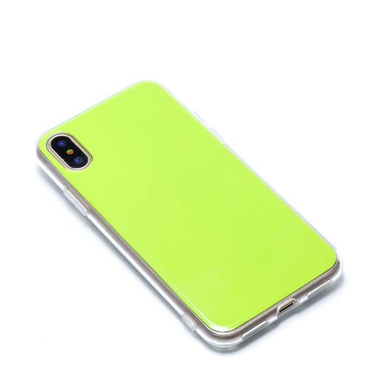 Anti-scratch Soft TPU Inside Film Sticker Cell Phone Cover for iPhone X - Green-3