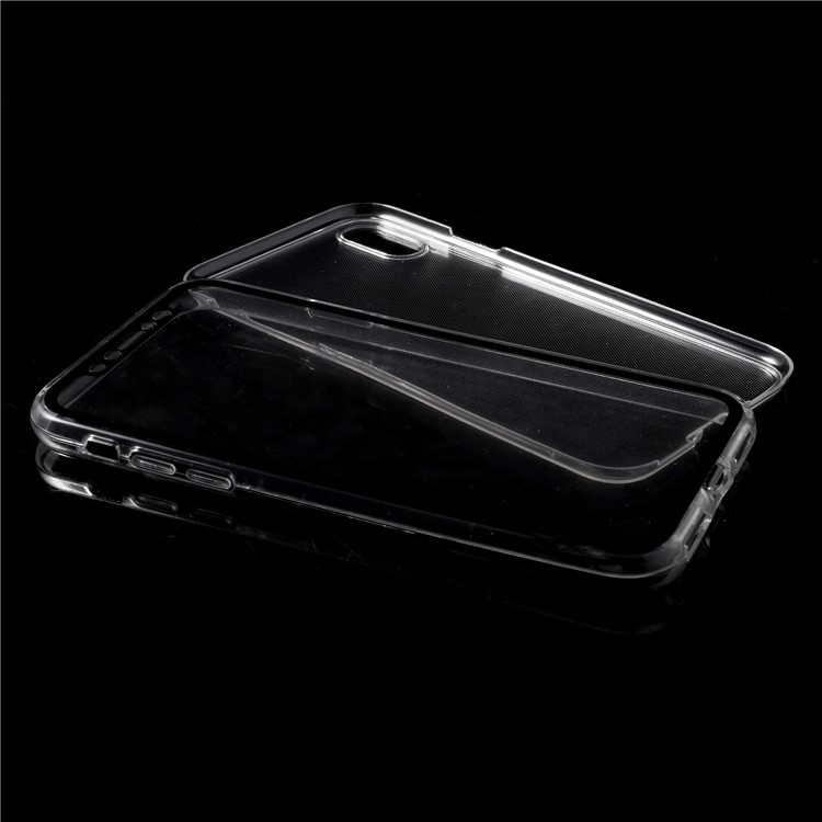 Touchable Acrylic TPU Hybrid Front + Soft TPU Back Cover for iPhone X/10 5.8 inch - Black-5