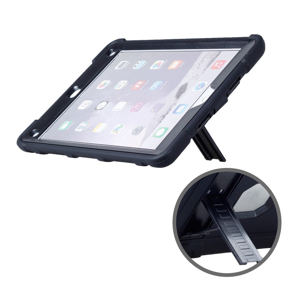 Броня Защитник Подставки ПК Силиконовый Гибридный Чехол Для IPad 9,7-дюймовый(2017) - черный-6