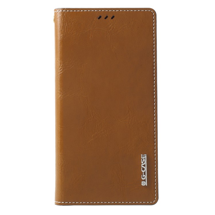 

G-CASE Celebrity Series Wallet Leather Flip Case for iPhone X 5.8-inch - Brown