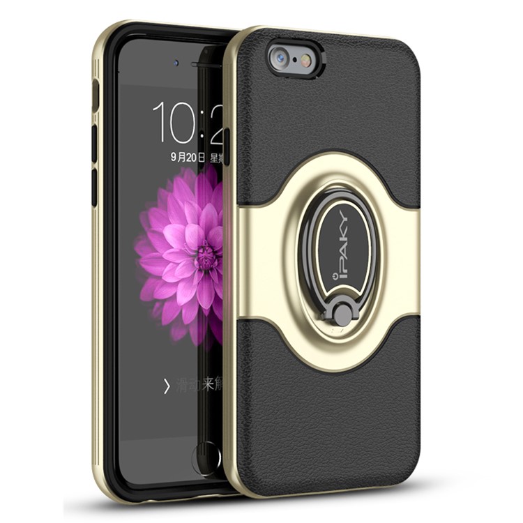 

IPAKY PC + TPU Combo Case with Ring Holder Stand for iPhone 6s Plus / 6 Plus - Gold, iPhone 6s Plus 5.5-inch