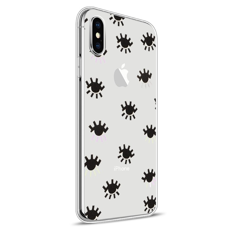 Pattern Printing Soft TPU Mobile Phone Case for iPhone X/10 - Eyes-1
