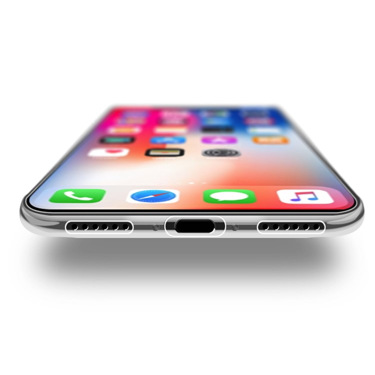Pattern Printing TPU Shell Case for iPhone X - Leaves Pattern-2