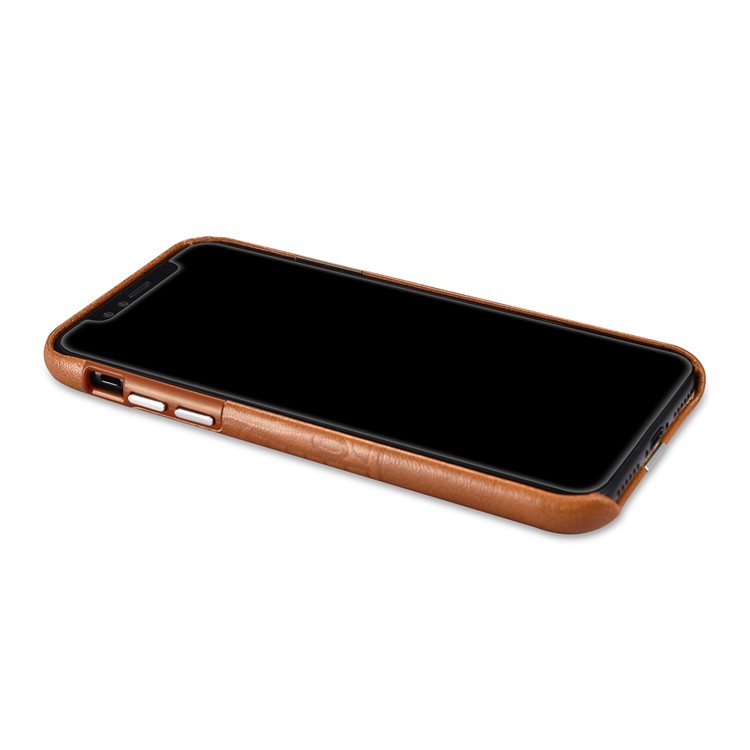 ICARER Embossed Totem Pattern Genuine Leather Coated PC Hard Case for iPhone X/10 - Mural-12