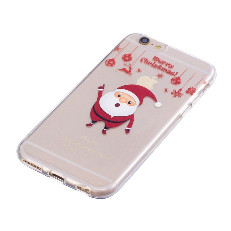 Christmas Pattern Printing TPU Jelly Case for 6s/6 - Merry Christmas and Santa-2