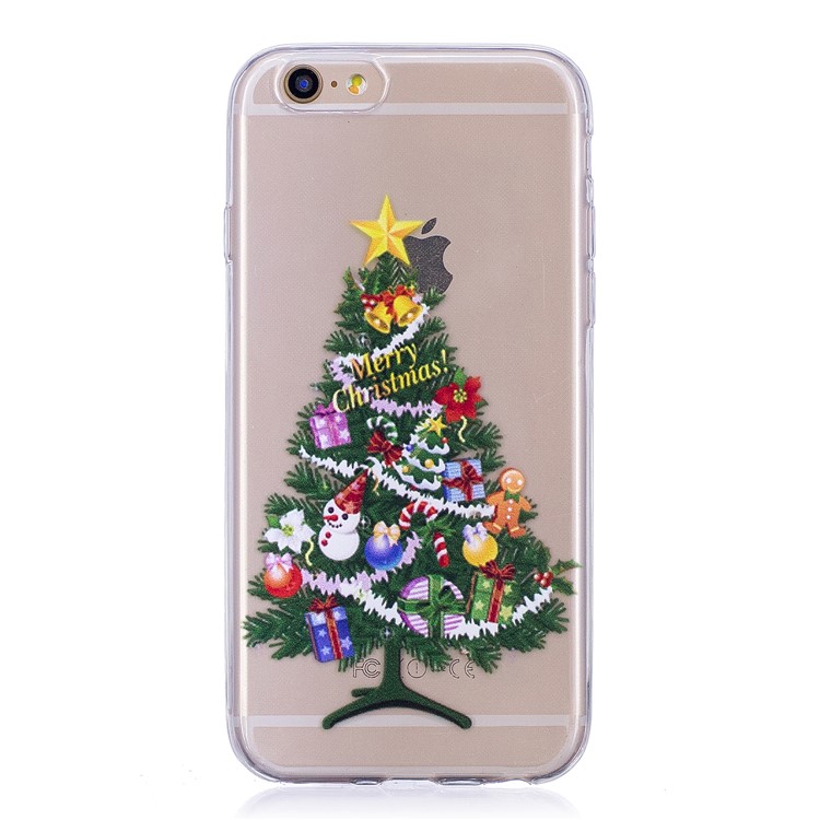 Christmas Pattern Printing TPU Mobile Phone Cover for 6s/6 - Colorful Christmas Tree-1