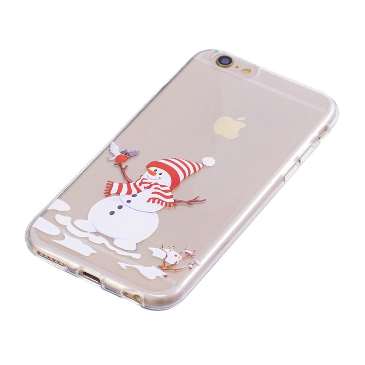 Christmas Pattern Printing Flexible TPU Cell Phone Cover for 6s/6 - Snowman-2