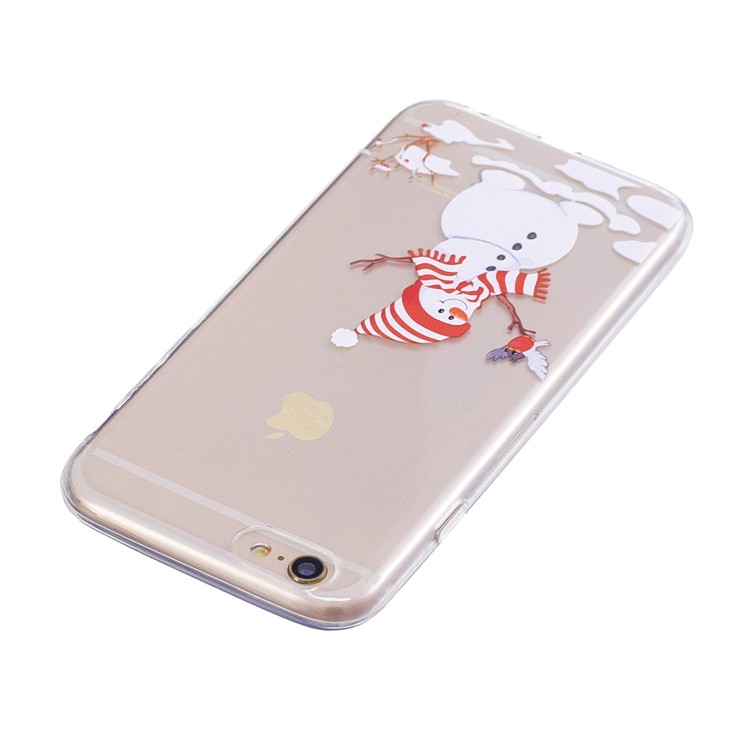 Christmas Pattern Printing Flexible TPU Cell Phone Cover for 6s/6 - Snowman-3
