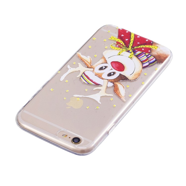 Christmas Pattern Printing TPU Mobile Cover Shell for 6s/6 - Adorable Reindeer-3