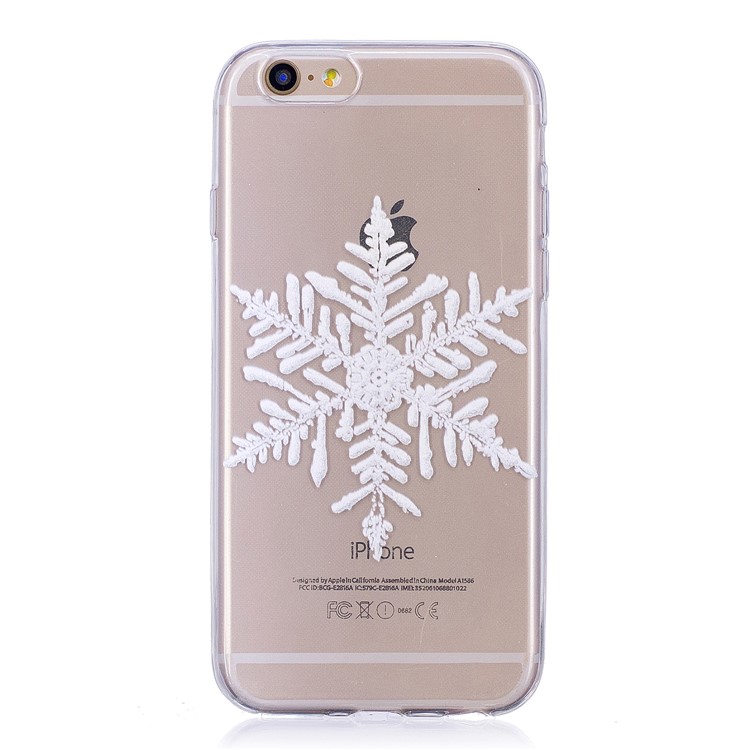 Christmas Pattern Printing Soft TPU Shell Case for 6s/6 - Snowflake-1