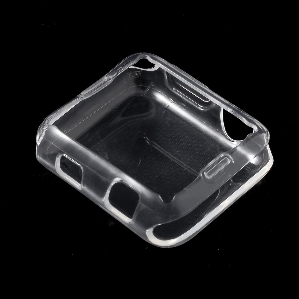 Clear TPU Protective Cover Case with Non-slip Inner for Apple Watch 38mm Series 3 2 1-3
