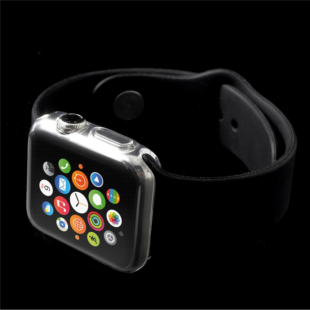 Clear TPU Protective Cover Case with Non-slip Inner for Apple Watch 38mm Series 3 2 1-5