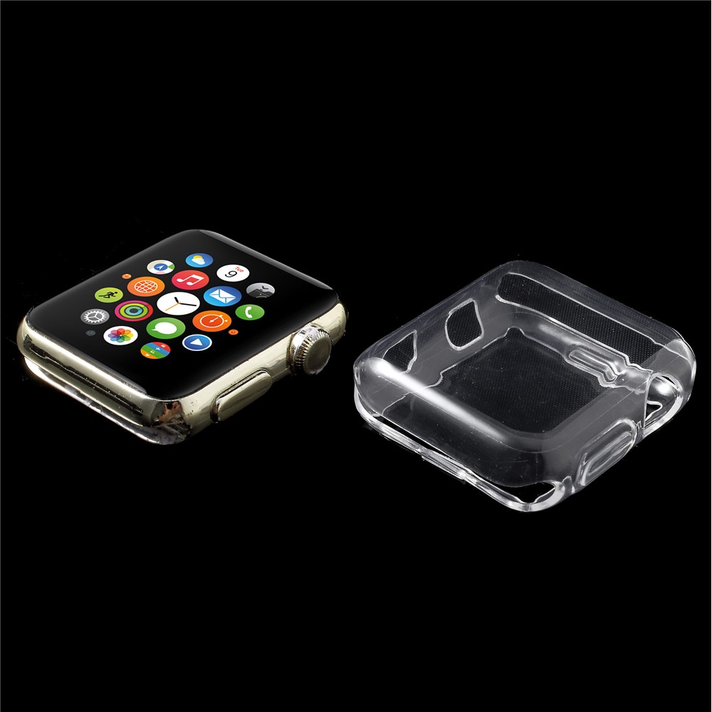 Clear TPU Protective Cover Case with Non-slip Inner for Apple Watch 38mm Series 3 2 1-7