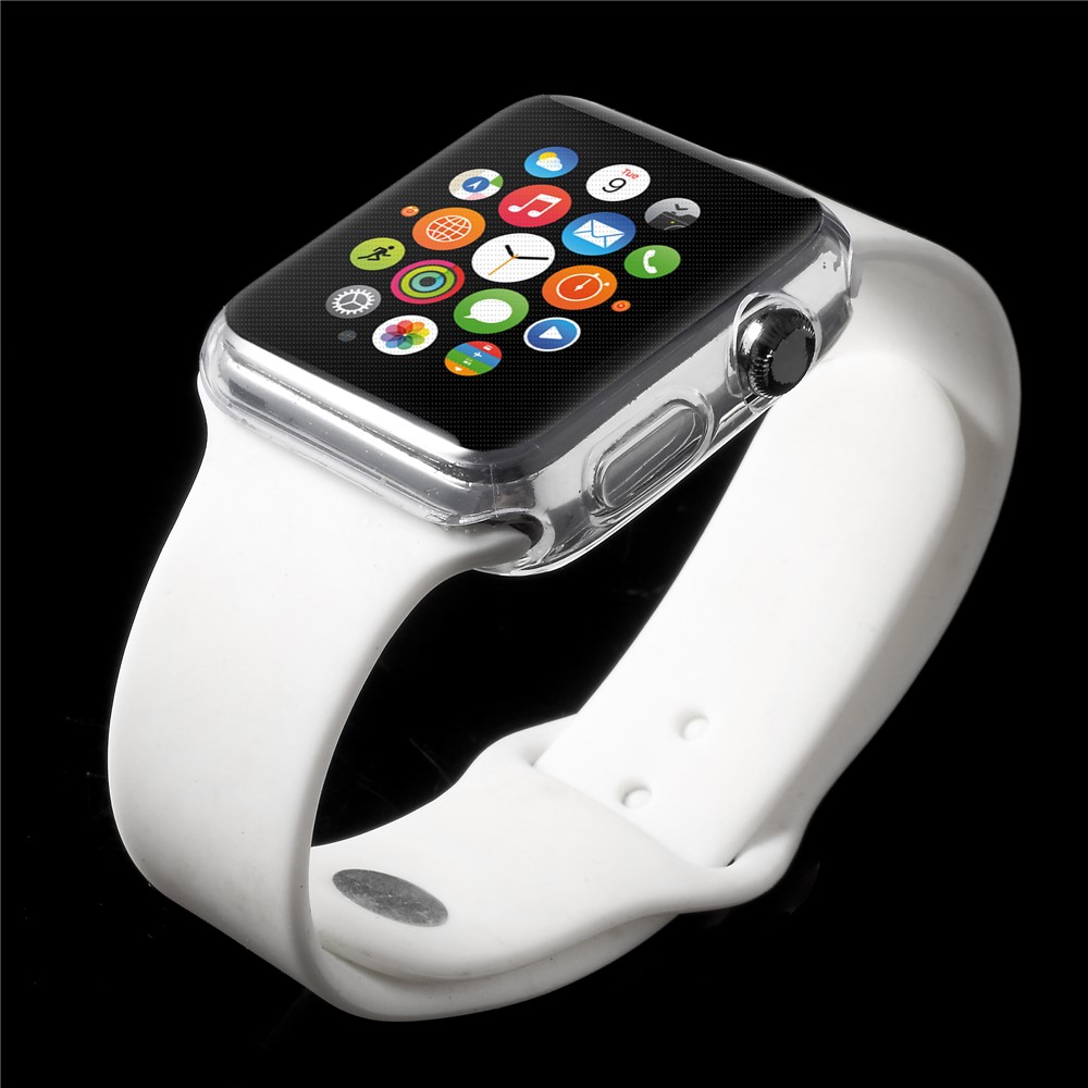 Custodia Protettiva TPU Trasparente Con Interno Non Slip Per Apple Watch 42mm Series 3 2 1-8