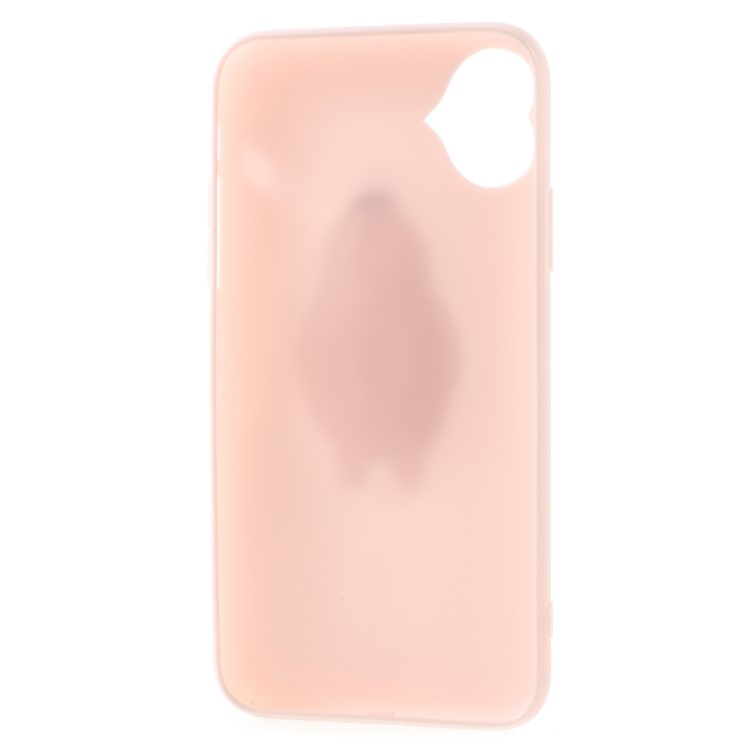 For iPhone X Cute Animal 3D Pinch Stress Reliever Flexible Case - Pink-7
