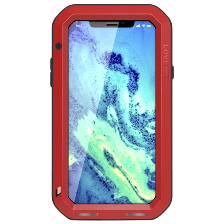 

LOVE MEI for iPhone XS/X 5.8-inch Shockproof Dust-proof Defender Cover - Red