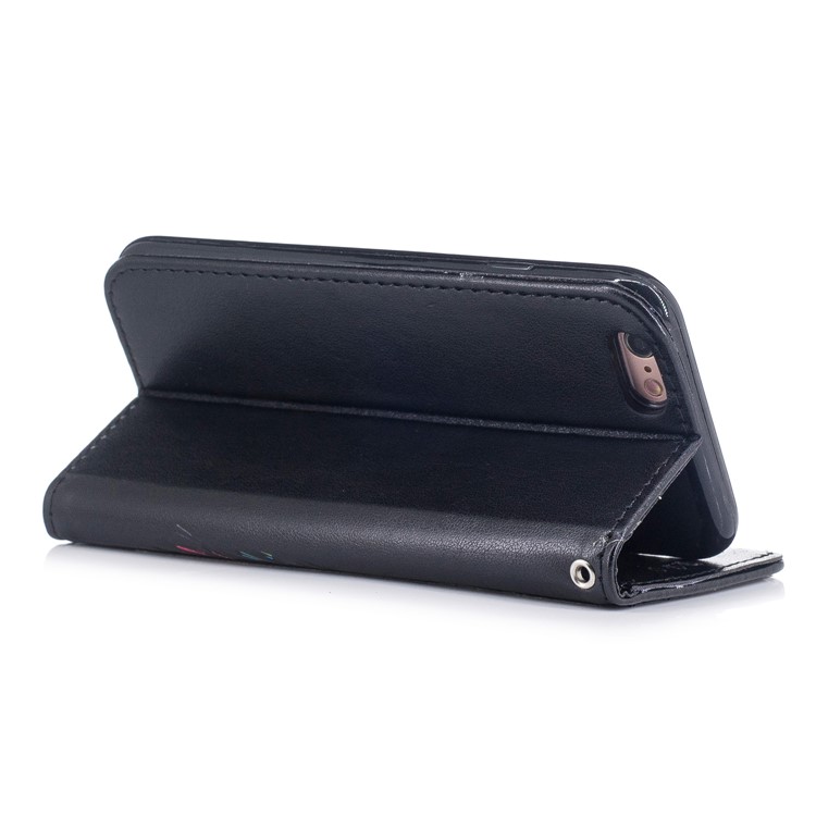 Unicorn Pattern Wallet Stand Leather Case for iPhone 6s / 6 4.7 inch - Dark Blue-3
