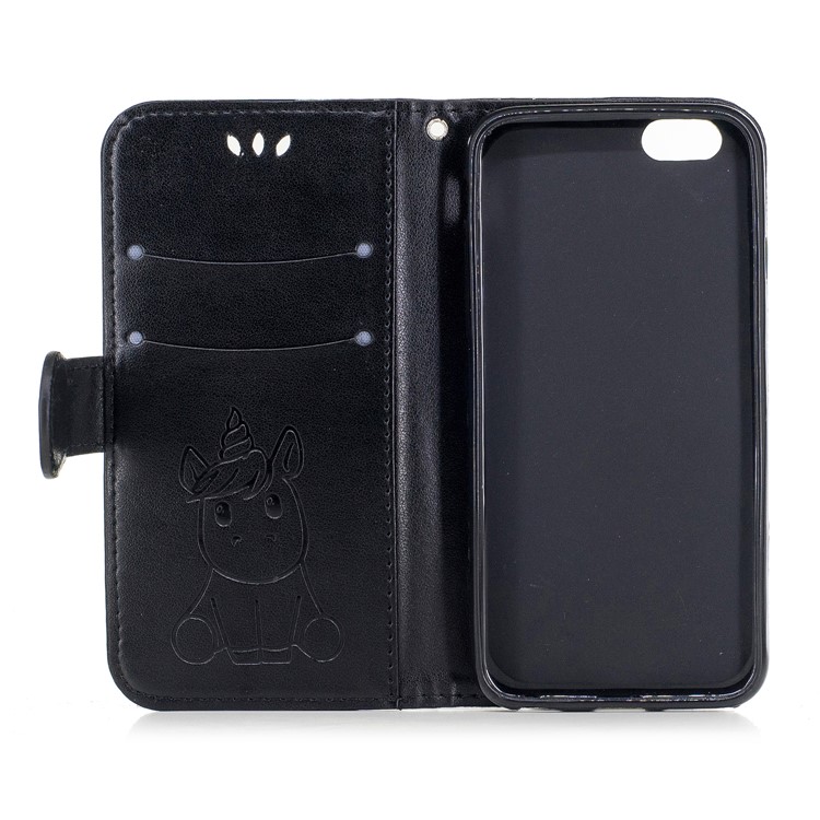 Unicorn Pattern Wallet Stand Leather Case for iPhone 6s / 6 4.7 inch - Dark Blue-8