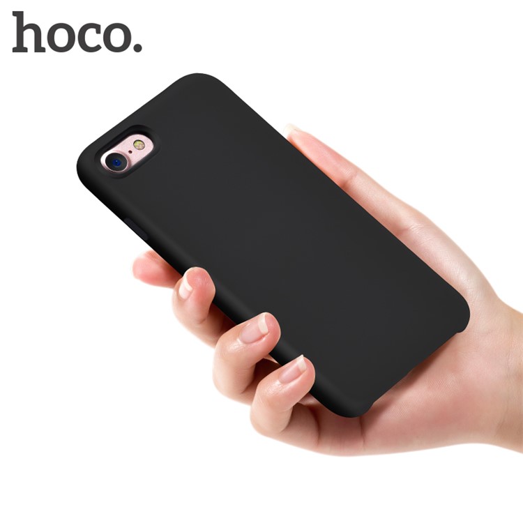 HOCO Pure Series Rubberized PC + Silicone Hybrid Phone Case for iPhone 8 / 7 4.7 inch - Black-2