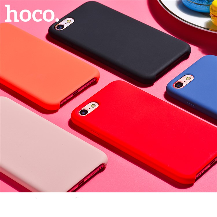 HOCO Pure Series Rubberized PC + Silicone Hybrid Cell Phone Case for iPhone 8 / 7 4.7 inch - Light Pink-4