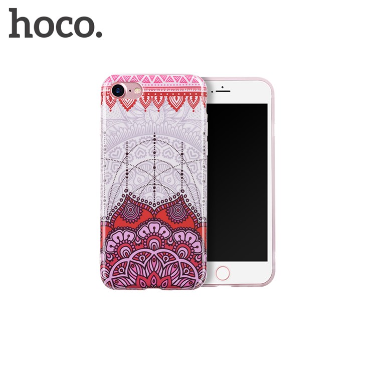 HOCO Doren Series Mandala Pattern IML TPU Phone Case for iPhone 8/7 - Red-1