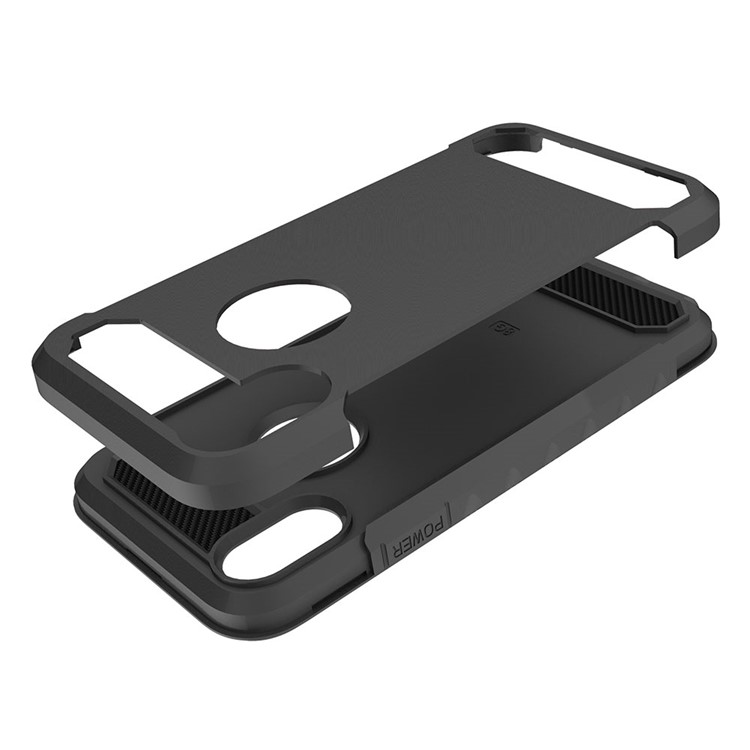 Carbon Fiber Texture PC + TPU Hybrid Case for iPhone X 5.8 inch - Black-2