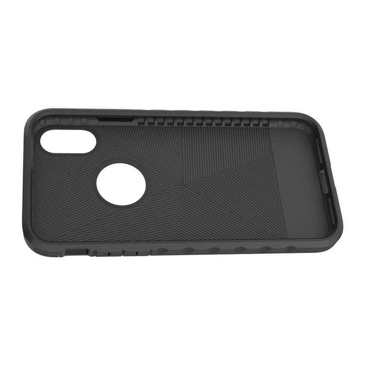 Carbon Fiber Texture PC + TPU Hybrid Case for iPhone X 5.8 inch - Black-7