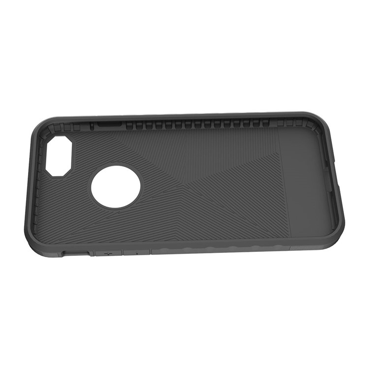 Carbon Fiber Texture PC + TPU Hybrid Back Case for iPhone 8 4.7 inch - Black-7