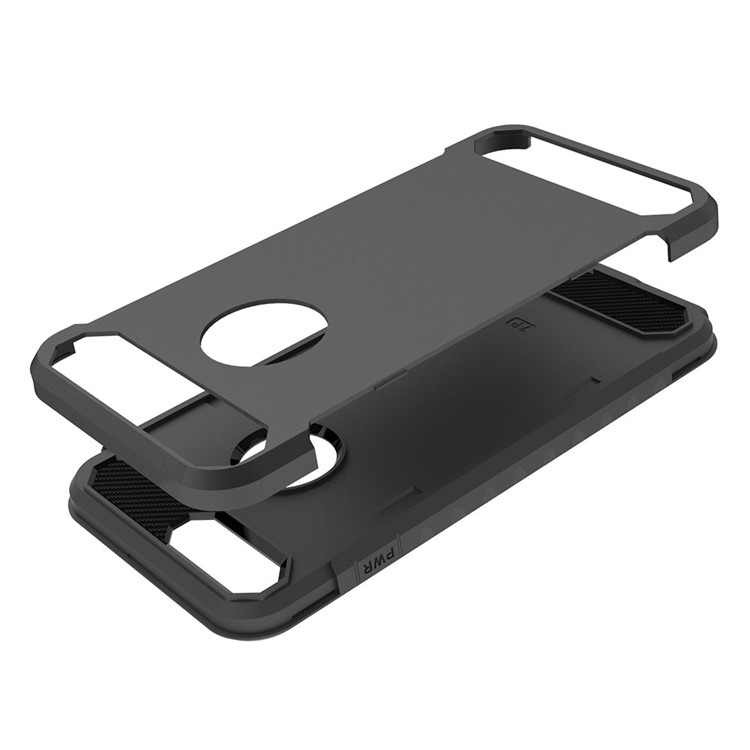 Carbon Fiber Texture TPU PC Hybrid Case for iPhone 8 Plus 5.5 inch - Black-2