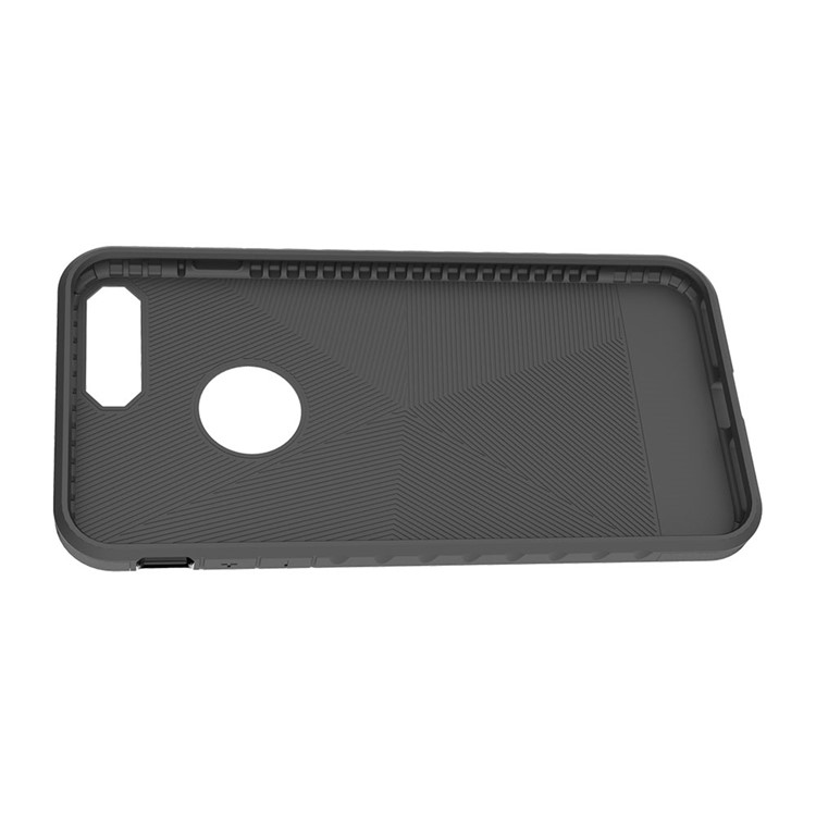 Carbon Fiber Texture TPU PC Hybrid Case for iPhone 8 Plus 5.5 inch - Black-7