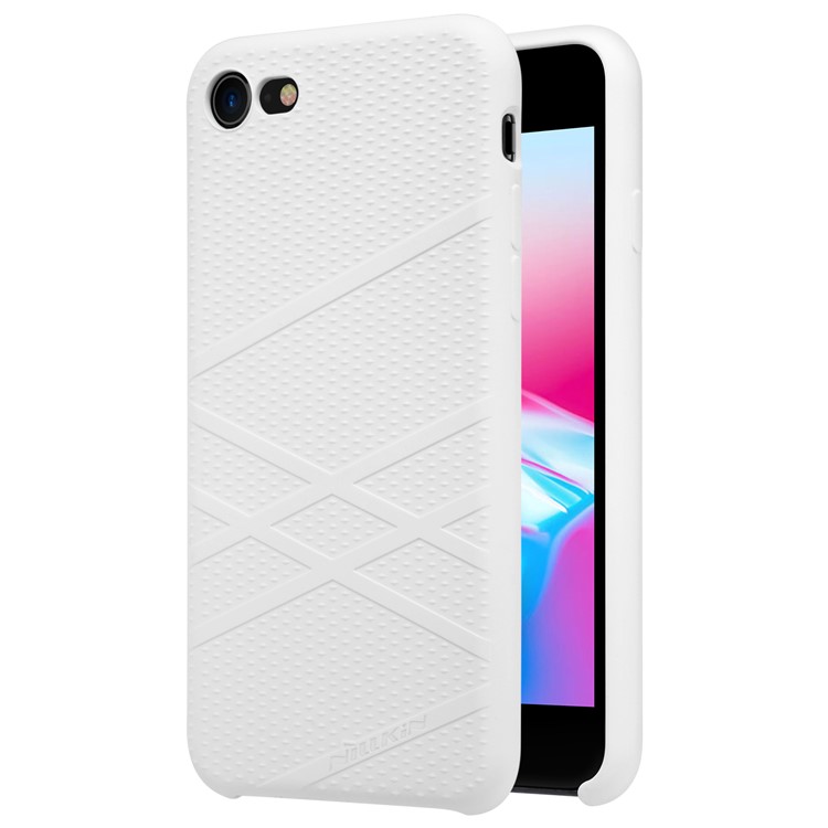 

NILLKIN Flex Series Liquid Silicone Hard Shell Case for iPhone 8/7 4.7 inch - White, iPhone 8