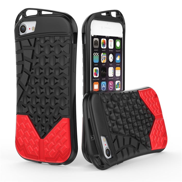 Sports Shoe Sole Texture Soft TPU Case for iPhone 6 / 6s / 7 / 8 - Red-1