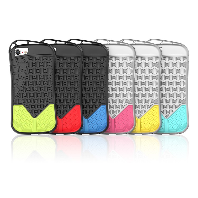 Sports Shoe Sole Texture Soft TPU Case for iPhone 6 / 6s / 7 / 8 - Red-3