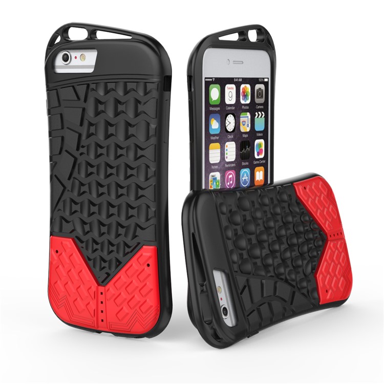 Sports Shoe Sole Texture Soft TPU Case for iPhone 6 Plus / 6s Plus / 7 Plus / 8 Plus - Red-1
