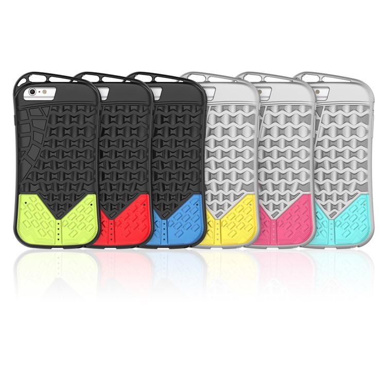 Sports Shoe Sole Texture Soft TPU Case for iPhone 6 Plus / 6s Plus / 7 Plus / 8 Plus - Red-2